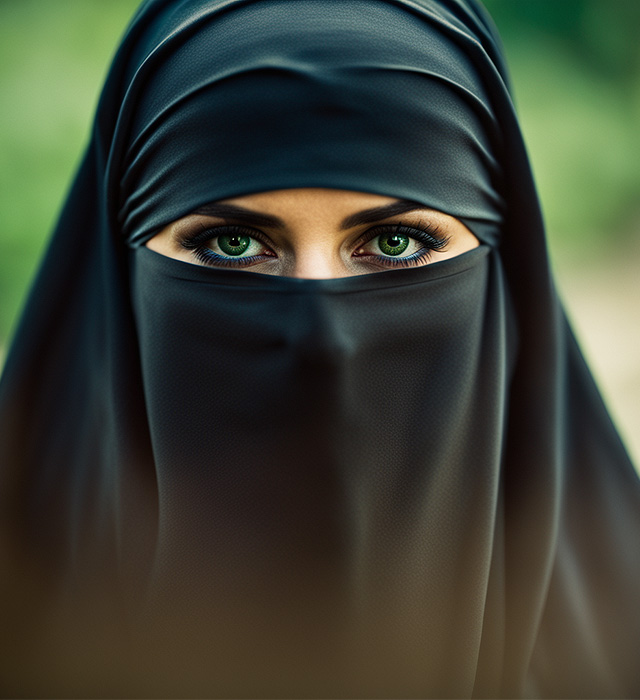 The girl in burqa outfit